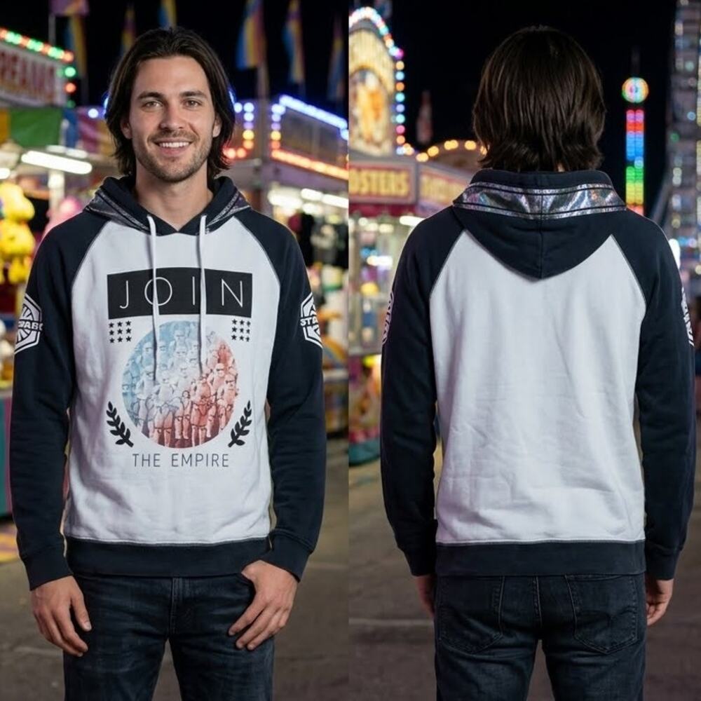 Star Wars Join the Empire We Love Fine Hoodie Unisex Mens XXL Rare Iridescent